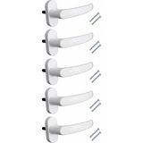 Uravas Store Pvc Pencere Kolu 5 Adet – Plastik Cam Kolu, Evrensel Uyumlu, Vidalı Montaj, Dayanıklı Beyaz Pencere Açma Kolu