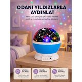 Uravas Store Renkli LED Gece Lambası 6 Işık Modlu Çocuk Odası Atmosfer Aydınlatma