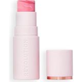 Uravas Store Revolution Skin Silk Blush Stick - Yanaklar, Gözler ve Dudaklar Için Renk - Kremden Pudraya Formül - Vegan ve Cruelty-Free - Pinched Light Pink - 4,5 G