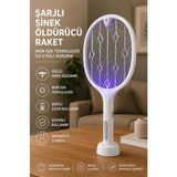 Uravas Store Şarjlı Sinek Öldürücü Sivrisinek Raketi Elektrikli Karasinek Haşere Kovucu Mor Işıklı Sineklik Aleti