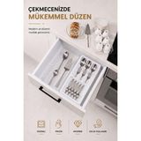 Uravas Store Sas Haus Çekmece Içi Kaşıklık Organizer Bölmeli Mutfak Düzenleyici Beyaz S-11030