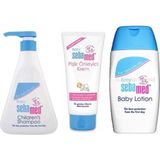 Uravas Store Sebamed Bebek 3'lü Bakım Seti, Şampuan 500ML, Bebek Losyonu 200ML, Pişik Kremi 50ML