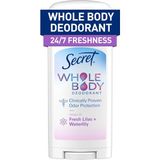 Uravas Store Secret Kadınlar Için Tüm Vücut Deodorant Çubuğu, Leylak ve Nilüfer Kokusu, Alüminyum Içermeyen Deodorant Çubuk, 72 Hr Koku Koruması, 68 G