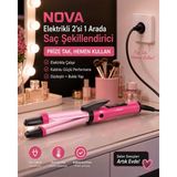 Uravas Store Seramik Kaplamalı Saç Düzleştirici ve Bukle Maşası 2’si 1 Arada Şekillendirici