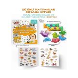 Uravas Store Sevimli Hayvanlar Boyama Kitabı - Oyun Hamurlu - 3 Yaş +