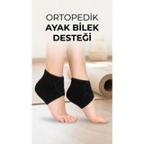 Uravas Store Silikon Tabanlı Ortopedik Topuk Destek Çorap Seti 2'li Ayak Rahatlatıcı