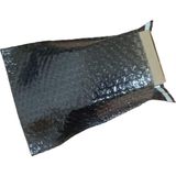 Uravas Store Siyah Bantlı Kapaklı Baloncuklu Torba, Balonlu Patpat Torba 15CM(EN) X20CM(BOY)+5CM(KAPAK) 50 Adet