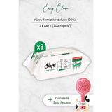 Uravas Store Sleepy Easy Clean Yüzey Temizlik Havlusu 100' Lü x 3 Adet ve Saç Fırçası Yuvarlak Pembe