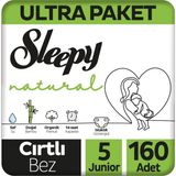 Uravas Store Sleepy Natural Ultra Paket Bebek Bezi 5 Numara Junior 160 Adet