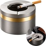 Uravas Store SN-37926 Araç Ev Dış Mekan Için Metal Küllük Kaydırmaz Tabanlı Açılır Kapanır