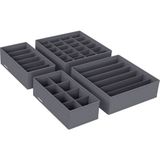 Uravas Store Songmıcs Iç Giyim Saklama Kutuları, Çekmece Organizatörü, Dolap Organizeri, Katlanabilir, Sütyen, Iç Çamaşırı, Çorap, Kravat Için Katlanır Kutu, Kumaş Kutu 4'lü Set Gri, RUS04GY