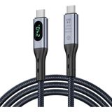 Uravas Store Soopıı LED Ekranlı Usb4 Kablosu, 8k Video, Max 40GBPS Veri Aktarımı, 240W USB C - USB C Şarj Kablosu, Lphone 16, Macbook, Thunderbolt 3, Monitör, Yerleştirme Istasyonları (3.3 Ft) ile Uyumlu
