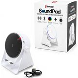 Uravas Store Soundpad 5ın1 - 5W - 2000MAH Temas Ile Ses Yükseltme - Telefon Stand - Usb-C Şarj Beyaz Indiksiyon Ses Yükseltici Bluetooth Hoparlör Speaker EKD-S11