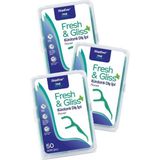 Uravas Store Stopever Fresh & Gliss Kürdanlı Diş Ipi 3'lü Paket (150 Adet) | Nane Aromalı | Diş Arası Temizliği, Ağız Hijyeni ve Günlük Kullanım Için Ideal | Plastik Kutulu ve Taşıma Kılıflı Hediyeli