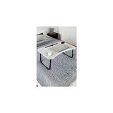 Uravas Store Taşınabilir Katlanır Koltuk Yatak Üstü Laptop Tablet Çalışma Masası ve Kahvaltı Sehpası Beyaz