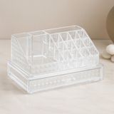 Uravas Store Tek Çekmeceli 16 Bölmeli Şeffaf Makyaj ve Takı Organizeri 23.3X13.5X11.5 cm