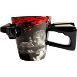 Uravas Store The Walking Dead Amc Lisanslı 3D Tasarım Bardak, Kupa, Siyah-Kırmızı
