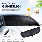 Uravas Store Tüm Araçlara Uyumlu Katlanır Şemsiye Oto Ön Cam Güneşliği Perde Gölgelik Uv Blok