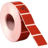 Uravas Store Tüvtürk Onaylı Reflektör Reflektif Fosforlu Şerit Bant Kesikli Kırmızı Ikaz Bandı 1 Metre E8 Belge