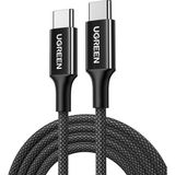 Uravas Store Ugreen Usb-C 60W 3A Qc Pd Örgülü Hızlı Şarj Kablosu, 2 Metre, Siyah, 65245
