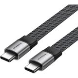 Uravas Store USB 4.0 40GBPS Flat USB C Veri Kablosu, 240W USB C Şarj Kablosu, 8K@60hz 4K@240Hz 2K@360Hz Thunderbolt 4 Görüntü Kablosu, Macbook, Monitör, Docking Istasyonu, iPhone ile Uyumlu - 1.2 Metre