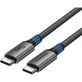 Uravas Store USB 4.0 V2.0, 80GBPS USB C Veri Kablosu, 240W USB C Şarj Kablosu, 8K@60hz 4K@240Hz 2K@360Hz Thunderbolt 5 Görüntü Kablosu, Macbook, Monitör, Docking Istasyonu, iPhone ile Uyumlu - 1 Metre
