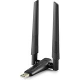 Uravas Store USB Wıfı Adaptor 2.4ghz&5ghz AIC8800D AX1800 Wifi6 Siyah UAX04