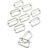 Uravas Store Usin 6 Adet 2 cm Lik Metal Gümüş Çanta Sapı Kemer Dar Kolon Kumaş Boy Ayar Tokası Klipsi