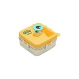 Uravas Store Vagonlife Bento 1120ML Lunchbox Dinozor Desenli Tek Katlı 3 Bölmeli Paslanmaz Çelik Sefer Tası Yemek Kutusu (Turuncu)