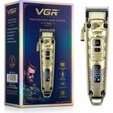 Uravas Store Vgr Premium Metal Muhafaza Saç Kesme Makinesi LED Ekran, Toz Metalurjik Bıçak 5500-7000 Rpm 4 Hız Motorlu Otomatik Test Düğmesi USB Şarjı 4 Ayarlanabilir Konik Kol 8 Kılavuz Taraklar Çalışma Süresi