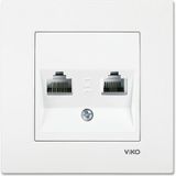 Uravas Store Viko Karre Beyaz Data+Nümeris CAT5E+CAT3 A.opp