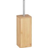 Uravas Store Wenko Bambu Tuvalet Fırçası Tutucu, Metal, Ahşap, 37,5 x 11 x 11