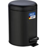 Uravas Store Wenko Pedallı Çöp Kovası Paslanmaz Çelik 5 L. Alassio, Parlak, Parlak Gümüş, 5 Litre, 21 x 24 x 28 cm