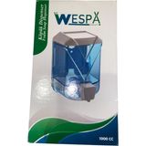 Uravas Store Wespa Köpük Sabunluk, Şeffaf Mavi, 1000CC Kapasiteli, Duvara Monte Edilebilir Sıvı Sabun Dispenseri