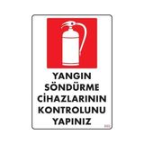 Uravas Store Yangın Söndürme Tüpü Uyarı Levhası 25X35 KOD:860