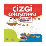 Uravas Store Yaz-Sil Çizgi Çalışması Bitmeyen Yazı Defteri+Tahta Kalm - Seçenek