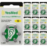 Uravas Store Yesmed Extra Power 10 Numara Işitme Cihazı Pili (10 Paket x 6 Adet = 60 Adet Pil)