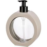 Uravas Store Yuvarlak Şekilli Şık Sıvı Sabunluk & Deterjanlık Sıvı Sabun Haznesi Banyo Sabunluğu Mutfak Deterjanlığı Deterjan Haznesi 350 ml (Krem)