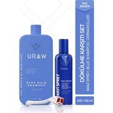 Uraw Dökülme Karşıtı & Saç Aktivasyonu Bakım Seti 400 ml Keratinli Mavi Şampuan ve Sprey