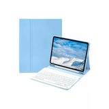 Uray Store Apple İpad Pro 11 (2022) Kılıf Kc01 Smart Klavyeli Tablet Kılıfı - Açık Mavi