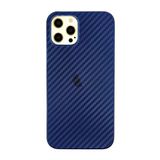 Uray Store Apple İphone 12 Pro Max Kılıf Karbon Pp Silikon - Mavi