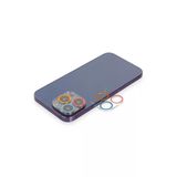 Uray Store Apple İphone 12 Pro Max Renkli Kamera Lens Koruma Cam - Pembe-Mavi