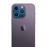 Uray Store Apple İphone 13 Pro Max Neon Fosforlu Kamera Lens - Mavi