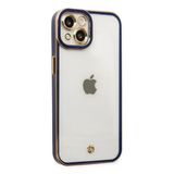 Uray Store Apple İphone 14 Plus Kılıf Liva Lens Silikon - Mavi