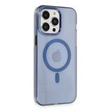 Uray Store Apple İphone 14 Pro Kılıf Tron Şeffaf Magsafe Kapak - Mavi
