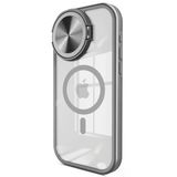 Uray Store Apple İphone 15 Pro Kılıf Teleskop Lens Magsafe Silikon Kapak - Titan Gri