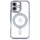 Uray Store Apple İphone 16 Plus Kılıf Joke Simli Magneticsafe Kılıf - Mavi