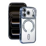 Uray Store Apple İphone 17 Pro Joke Simli Magneticsafe Kılıf - Mavi