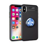 Uray Store Apple İphone Xs Max Kılıf Range Yüzüklü Silikon - Siyah-Mavi