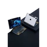 Uray Store Apple Jp11 İpad Pro 11 (2022) Kılıf Vales Dönen Ledli Klavyeli Tablet Kılıfı - Siyah